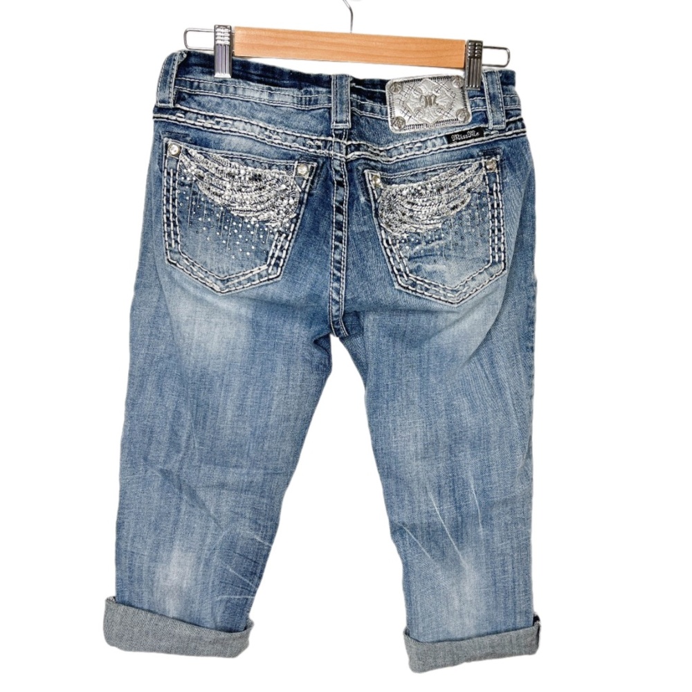 Miss Me Blue Jeans with Silver Accents